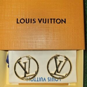 Louis Vuitton Circular Gold Earrings